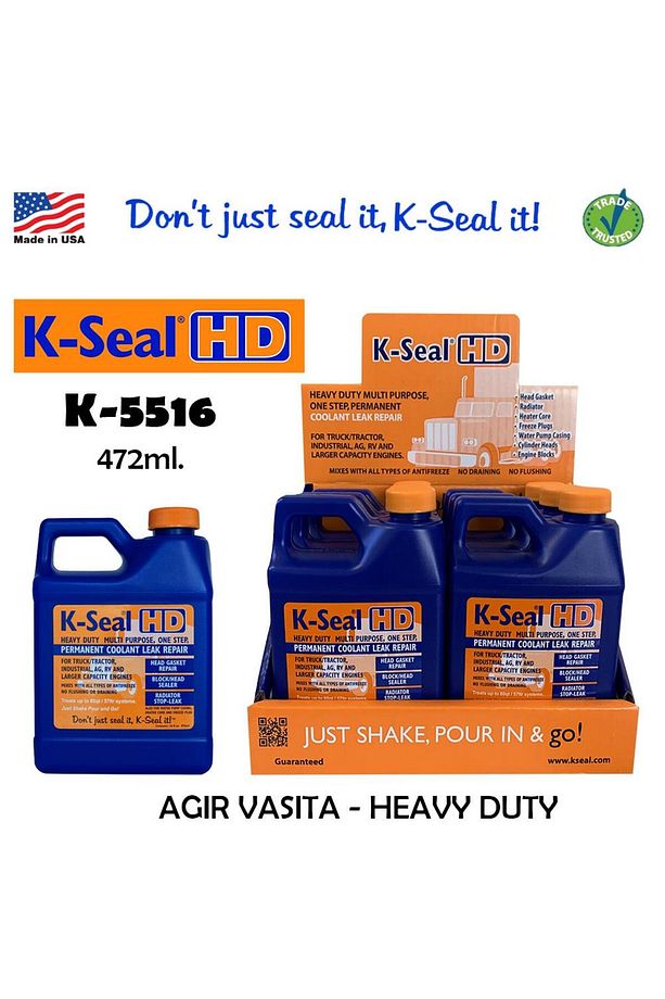 K-Seal HD Çok Amaçlı Sıvı Soğutma Sıvısı Radyatör Kaçak Kalıcı Onarım 472ml - 2