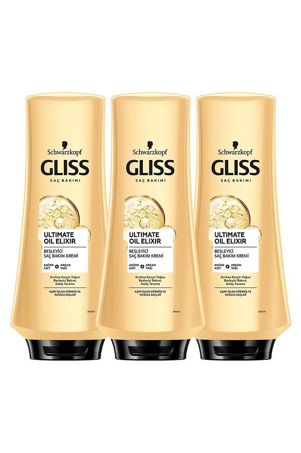Ultimate Oil Elixir Besleyici Saç Kremi 360 ml X 3 Adet - 1