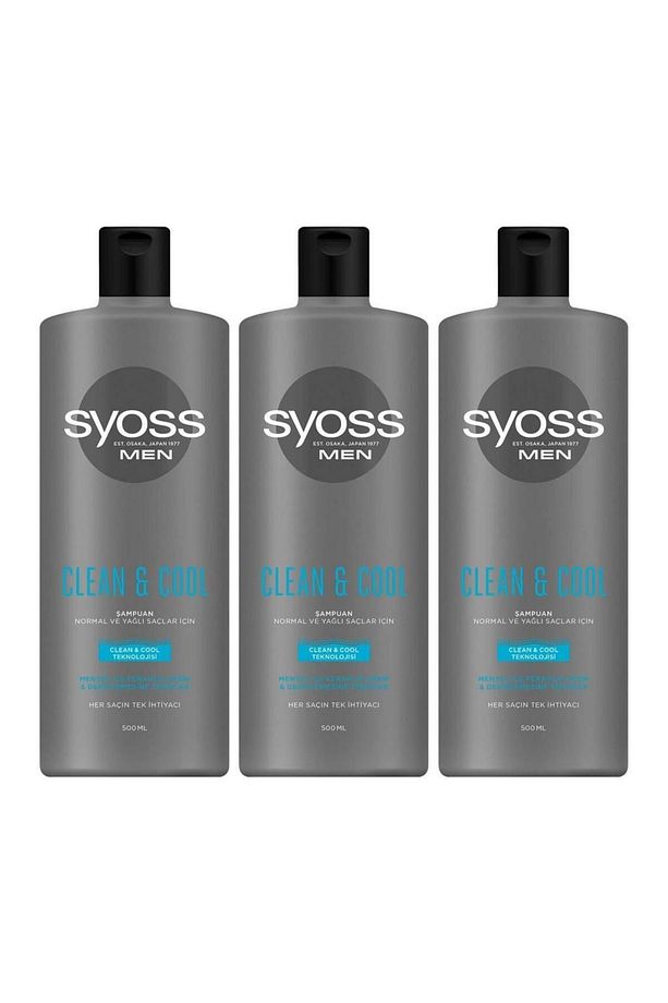 Men Clean & Cool Şampuan 500 ml x 3 Adet - 1