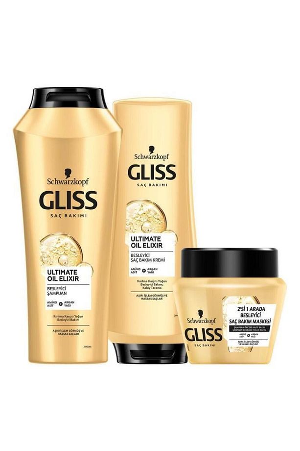 Ultimate Oil Elixir Besleyici Saç Bakım Seti (sampuan 500 ml Saç Kremi 360 ml Maske 300 ml - 1