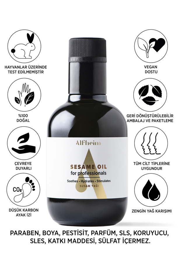 Sesame Oil for Professionals / Soothing, Relaxing and Revitalizing Massage Oil / 250 ml