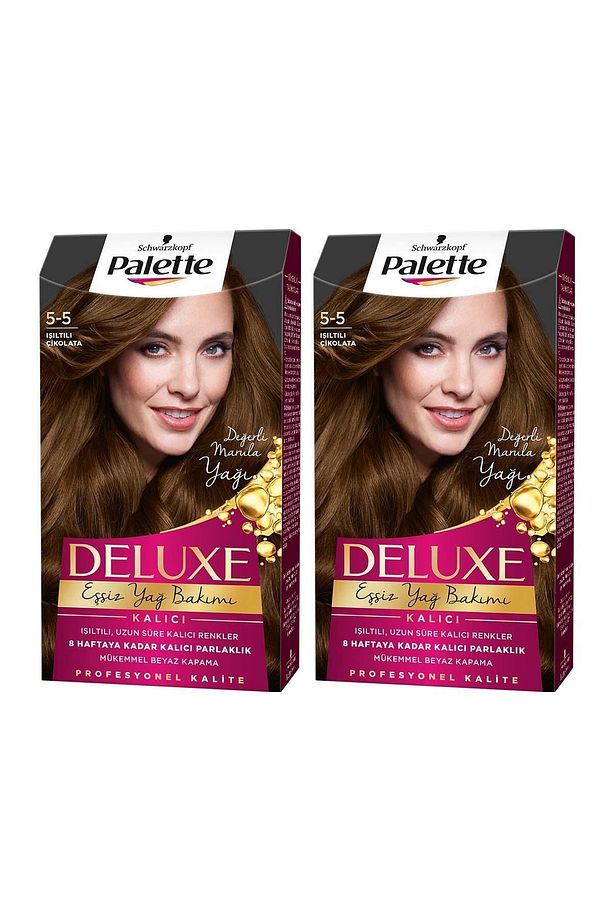 Deluxe 5-5 Işıltılı Çikolata X 2 Adet Saç Boyası - 1