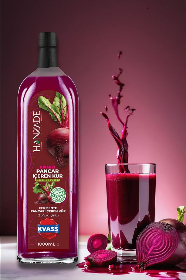 Pancar Kvass Fermente Kırmızı Pancar İçeren Kür 1 Litre x 2 Adet Cam Şişe - 6