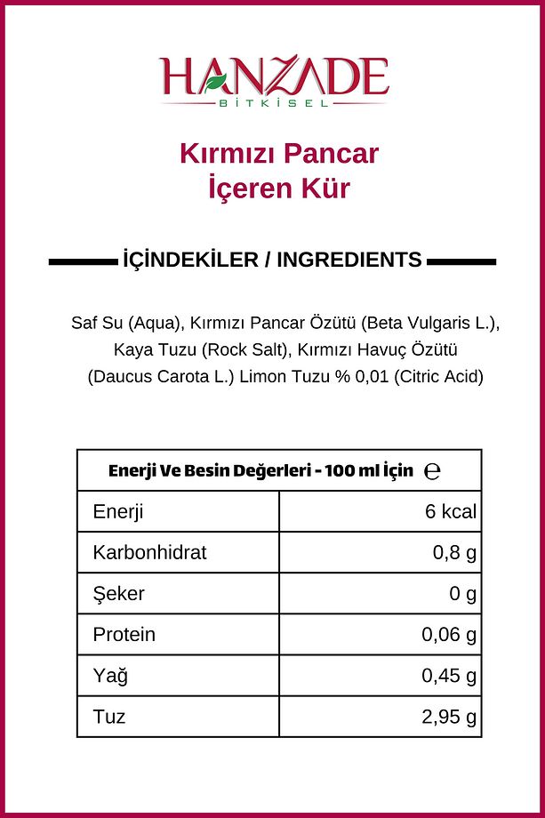 Pancar Kvass Fermente Kırmızı Pancar İçeren Kür 1 Litre x 2 Adet Cam Şişe - 5