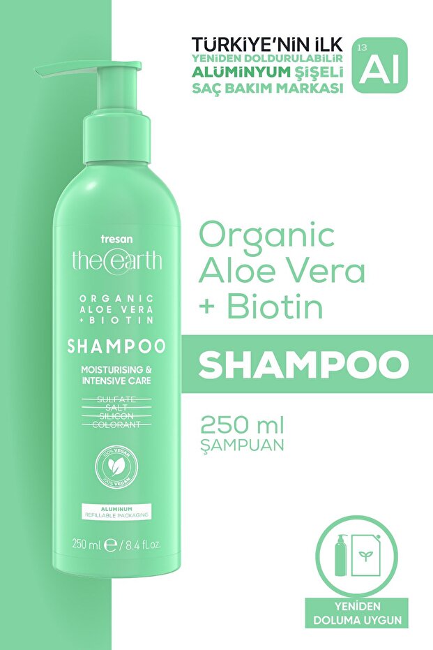 Organic Aloe Vera Biotin Shampoo 250 ml