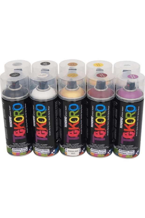 Pütür Siyah - Profesyonel Floresan Renkler Sprey Boya 400 ml - 4