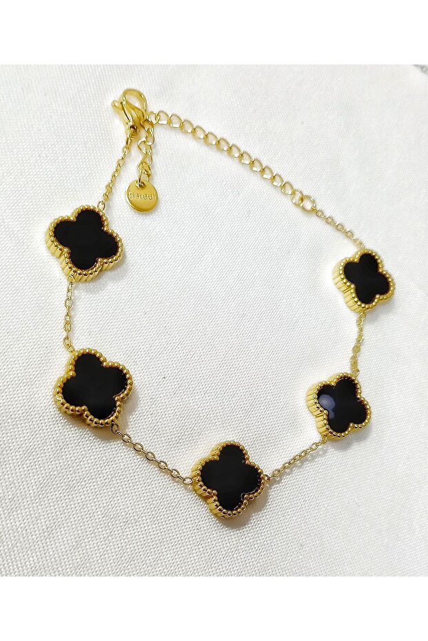 Yonca figürlü kadın çelik bileklik - 2