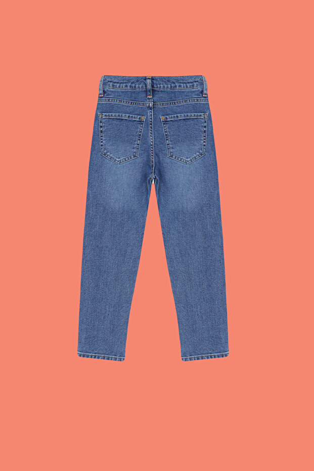 Mavi Erkek Çocuk Skinny Esnek Ayarlanabilir Lastikli Denim Pantolon Jean TKDSS24PL00015 - 4