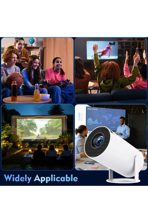 1280 * 720P Akıllı WIFI projektörü Taşınabilir Bluetooth TV Ev sineması HDMI Android Mini projektör, - 5