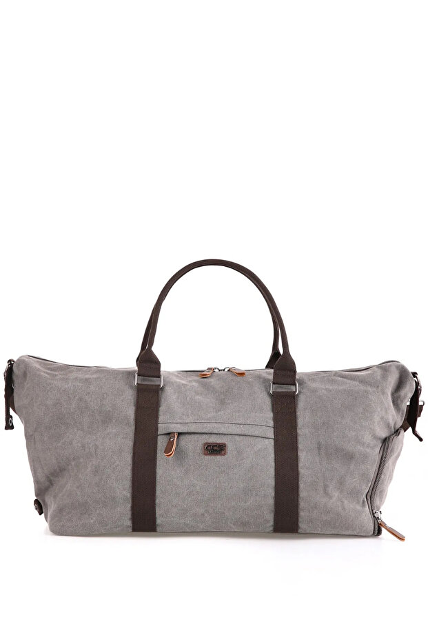 Canvas Large Size Unisex Multi-Compartment Sports Fitness Travel Bag Black 40191