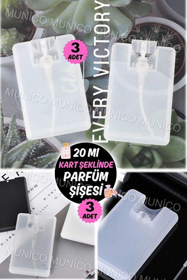 3 Adet 20 ML Mini Taşınabilir Alt Dolum Pompası Parfüm Doldurulabilir Sprey Şişesi Boş Kozmetik - 2