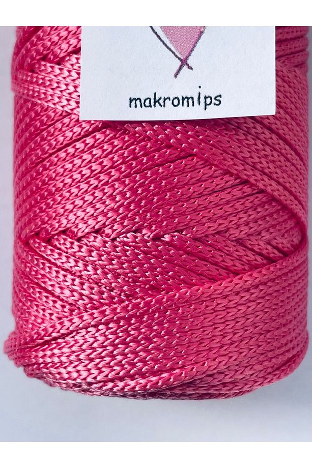 PREMIUM POLYESTER MAKROME İPİ 100 gr 1,5 mm SUPLA SEPET ÇANTA HOBİ ÇOK AMAÇLI  EL ÖRGÜ İP - 2