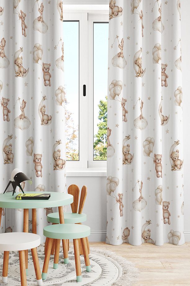 Çocuk Ve Bebek Odası Fon Perde Tek Kanat (Child Room Curtain) - 1