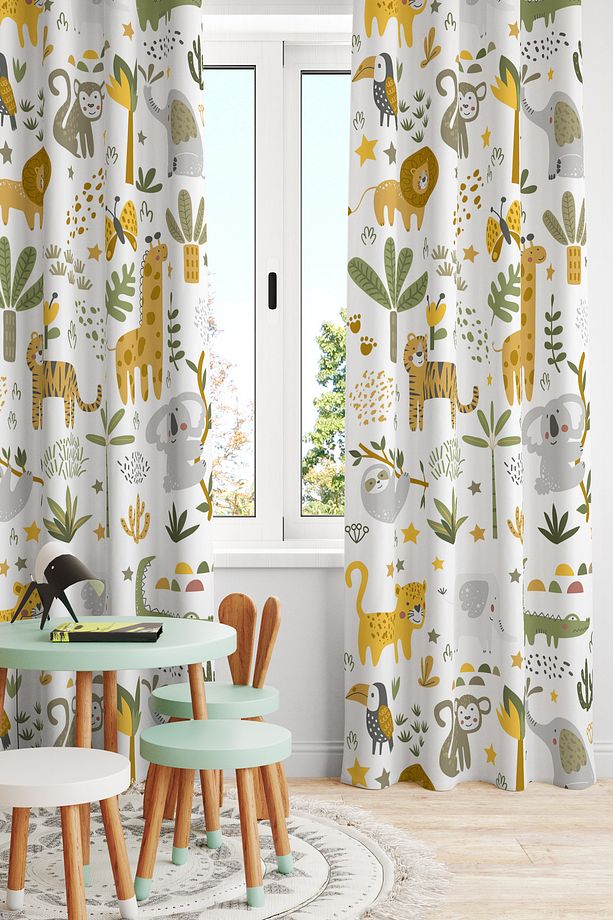 Çocuk Ve Bebek Odası Fon Perde Tek Kanat (Child Room Curtain) - 1