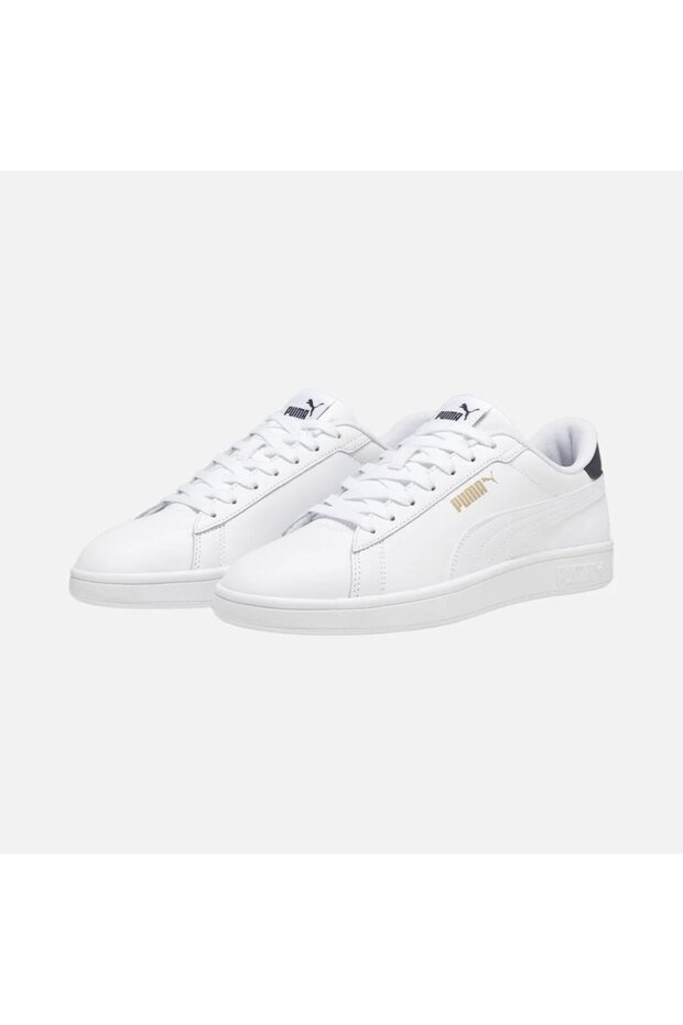 Puma Smash 3.0 L Beyaz-Lacivert Erkek Günlük Ayakkabı - 4