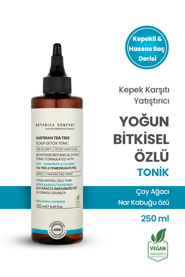 Anti-Dandruff and Anti-Oiliness Anti Dandruff Tea Tree and Pomegranate Peel Extract Hair Care Tonic 250 ml