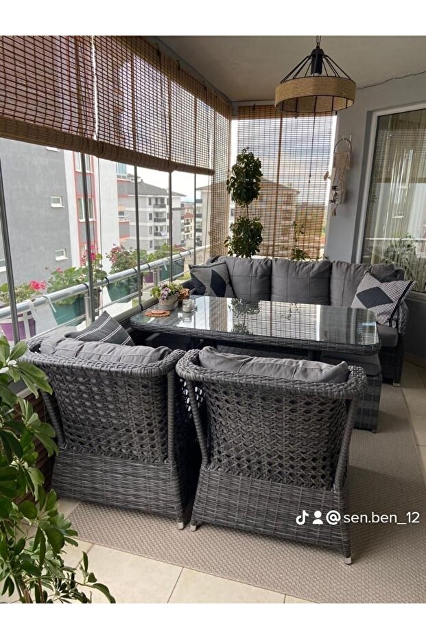 Rattan çay setleri - 8