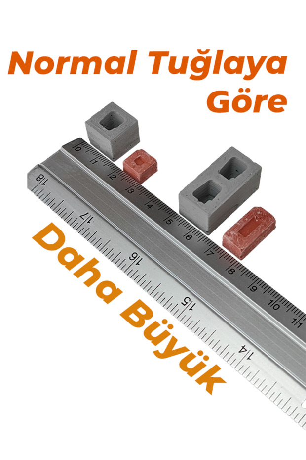 Minyatür Briket Tuğla Seti Gri 32 Adet - 4