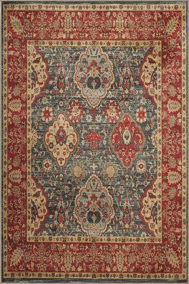 Frame Patterned Geometric Woven Base Washable Carpet in Coffee Colors Miravip8377