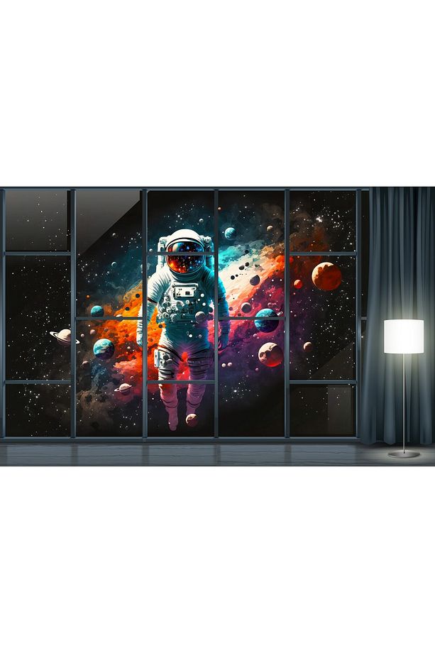 3 Boyutlu Duvar Kağıdı,Astronot Duvar Resmi,Genç Odası Duvar Posteri - 1