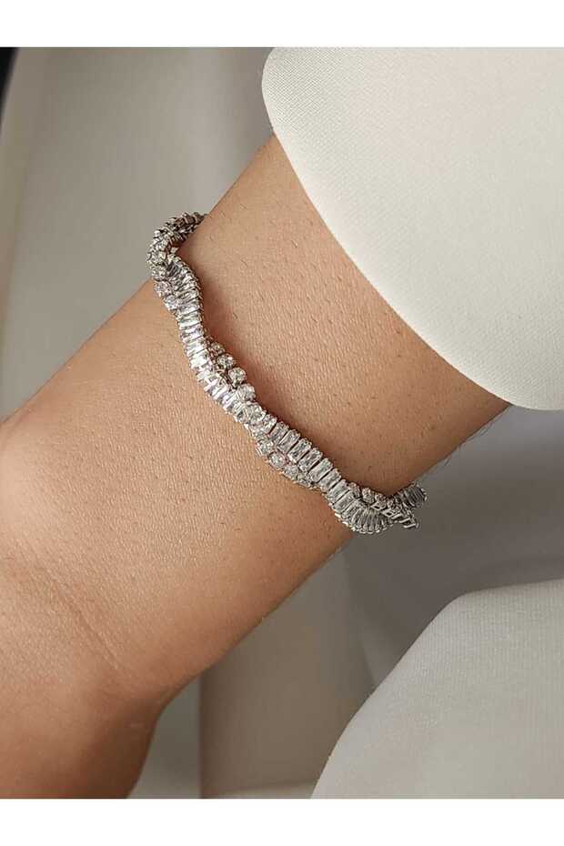 Waterway Braid Pattern Silver Color Steel Bracelet