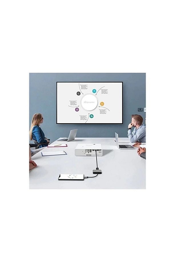 Macbook Huawei Uyumlu 4k Type C To 3 Portlu Hdmı - Usb - Type-c Çevirici Adaptör - 4