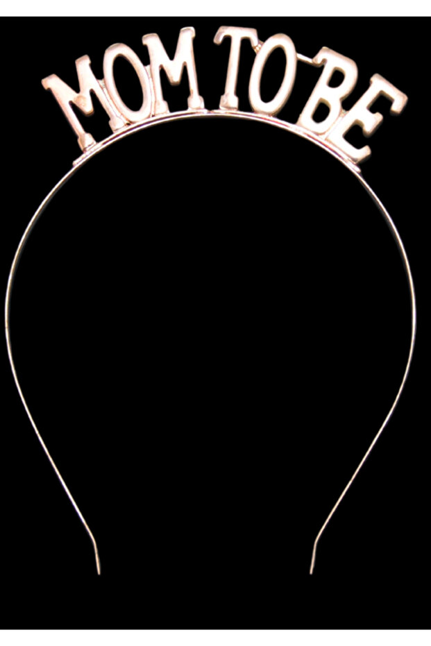 Metal Crown Ornament Crown with "MOM TO BE" Inscription