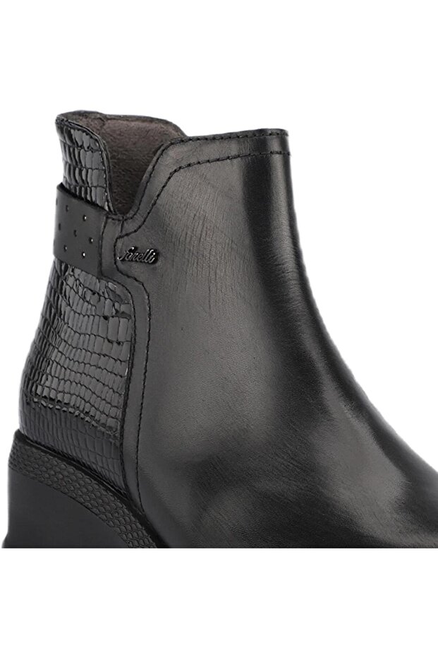 Sude-k Kadın Deri Comfort Bot Siyah - 4