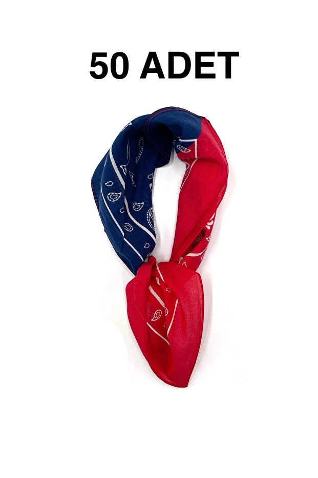Set of 50 Ethnic Pattern 100% Cotton Bandana Scarves 50X50Cm Wholesale Gift