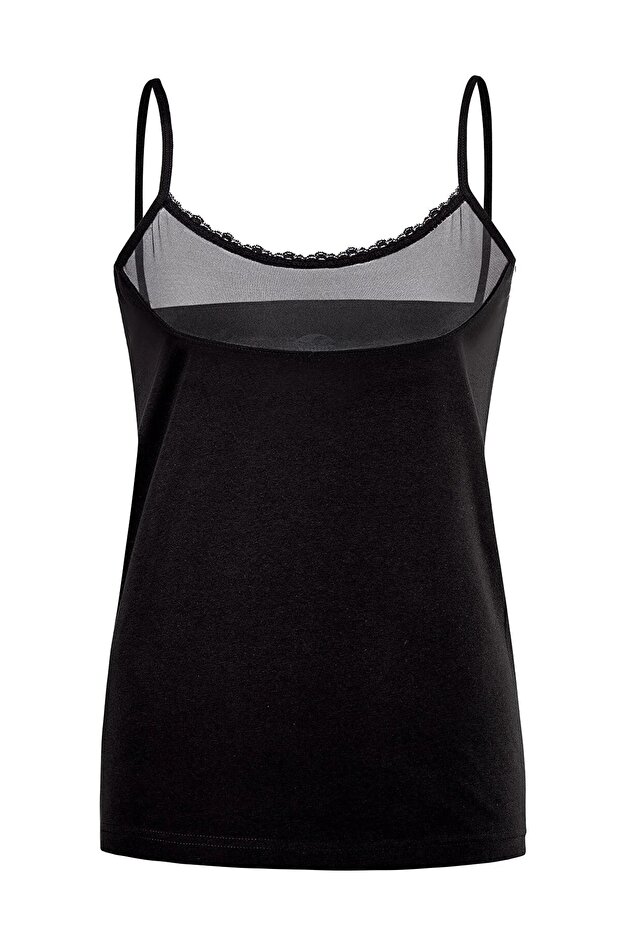 3 Pieces of Lycra Women's Tulle Undershirt with Rope Straps 95% Cotton 5% Lycra