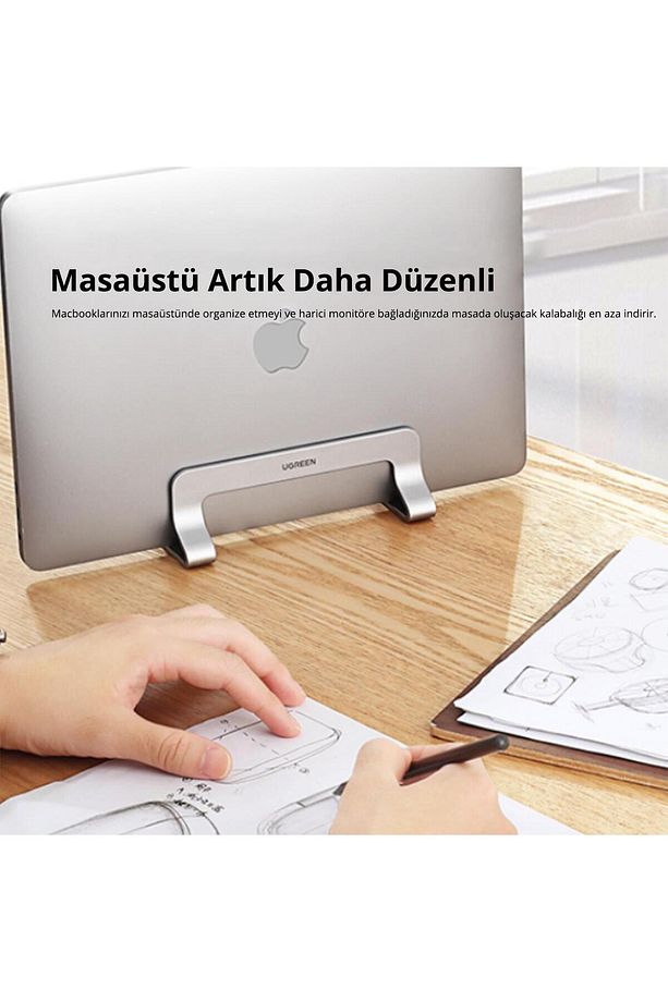 Alüminyum Notebook Macbook Dikey Masaüstü Standı - 20471 - 6