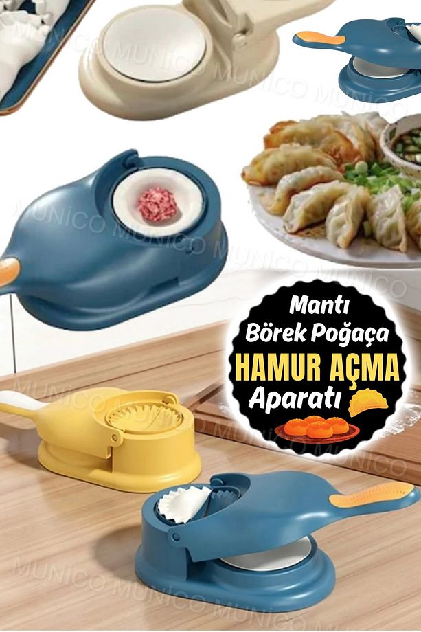 Manuel Dumpling Maker Seti - Ev Yapımı Köfte için 2'si 1 Arada Çok Fonksiyonlu Dumpling Pres Kalıbı - 1