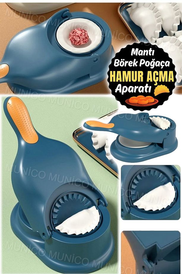 Manuel Dumpling Maker Seti - Ev Yapımı Köfte için 2'si 1 Arada Çok Fonksiyonlu Dumpling Pres Kalıbı - 7
