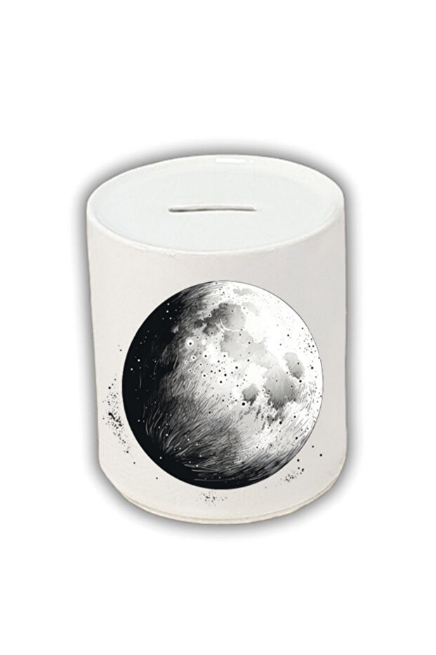 Full Moon Printed Piggy Bank - Money Saving Piggy Bank