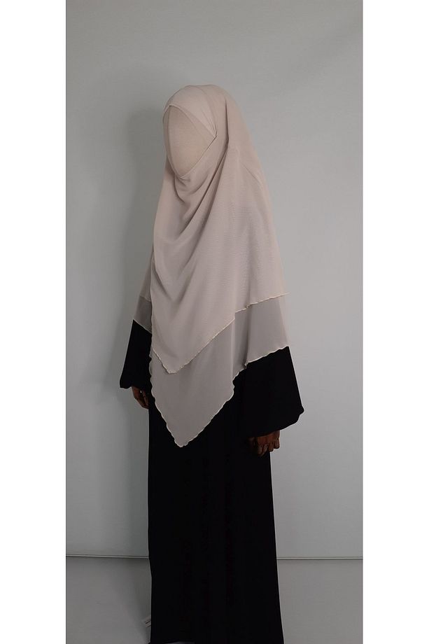 3 katlı multi sifon sufle esarp ( orta boy ) hijap ten rengi - 2