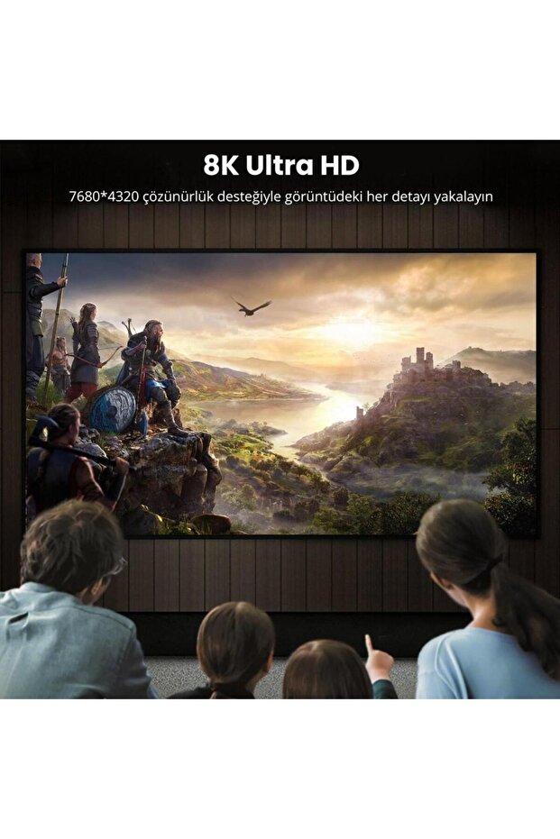 8k 60hz Displayport To Displayport 1.4 Örgülü Kablo 3 Metre - 2