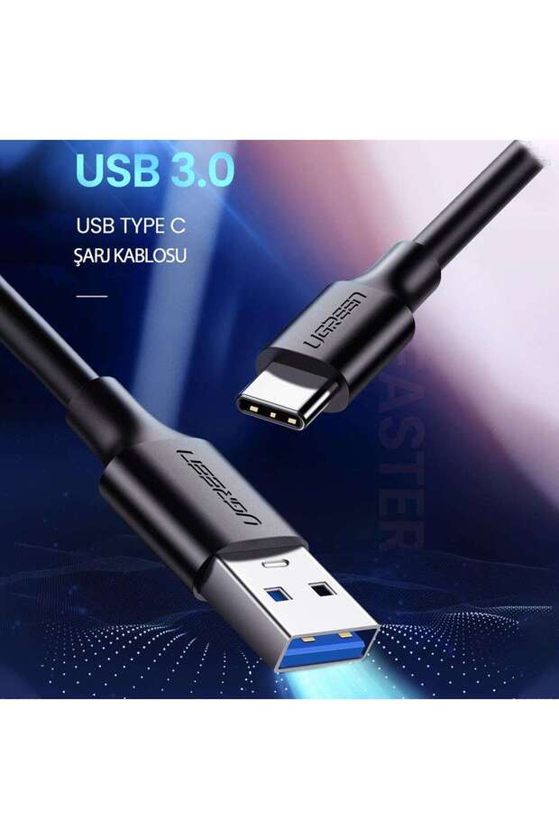 Usb Type-c Şarj Ve Data Kablosu Siyah 50 Cm - 12