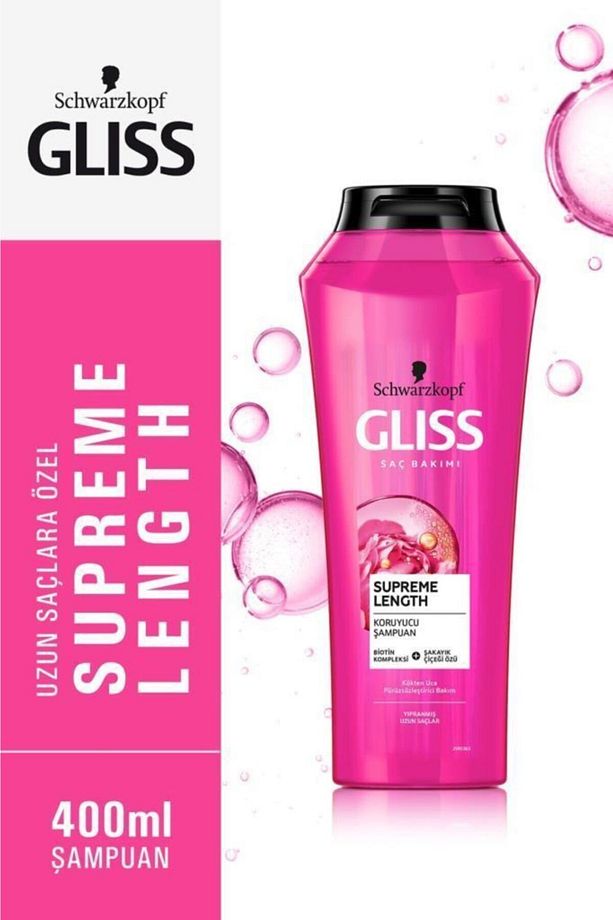 Supreme Length Koruyucu Şampuan - Biotin Kompleksi Ve Şakayık Çiçeği Özü Ile 400 ml X 3 Adet - 3