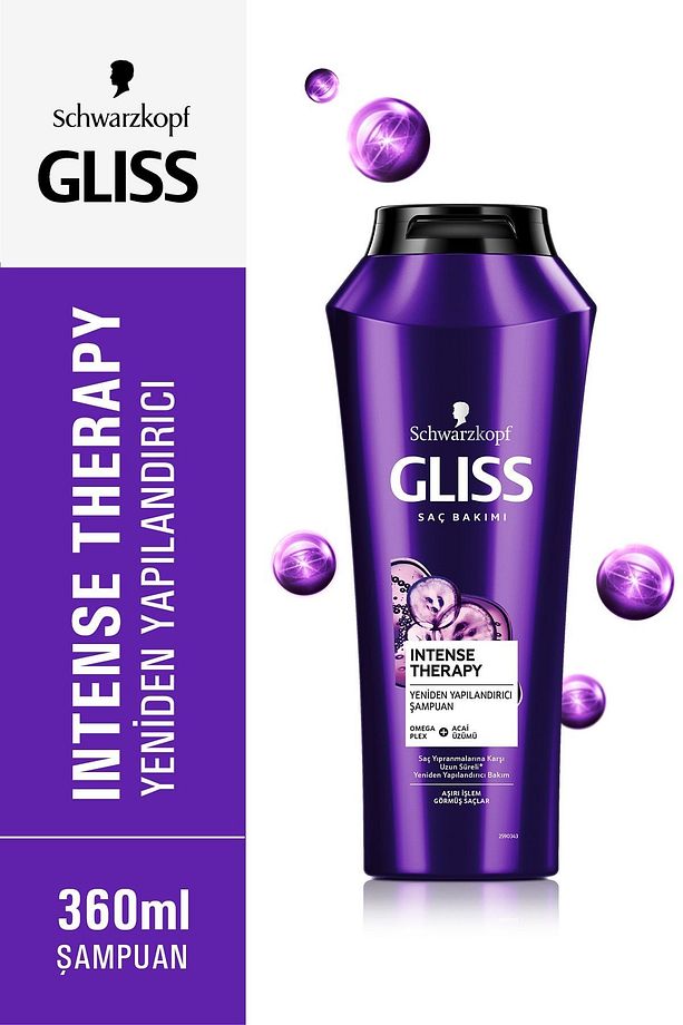Intense Therapy Yeniden Yapılandırıcı Şampuan - Omega Plex Ve Acai Üzümü Ile 360 ml X 6 Adet - 3