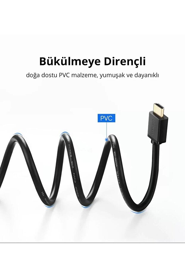 Uhd 4k Yüksek Hızlı Ethernet Ve Hdmı Kablosu 3 Metre - 5