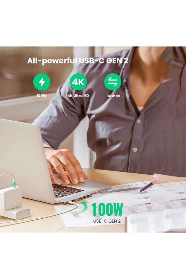 Macbook Için Type-c Usb Hdmı Thunderbolt 3.0 Dönüştürücü Hub - 4