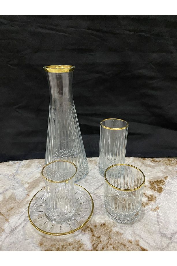 49 Parça Elysia Gold Su Takımı SU-BARDAĞI,MEŞRUBAT,KARAF,ÇAY-SETİ - 2