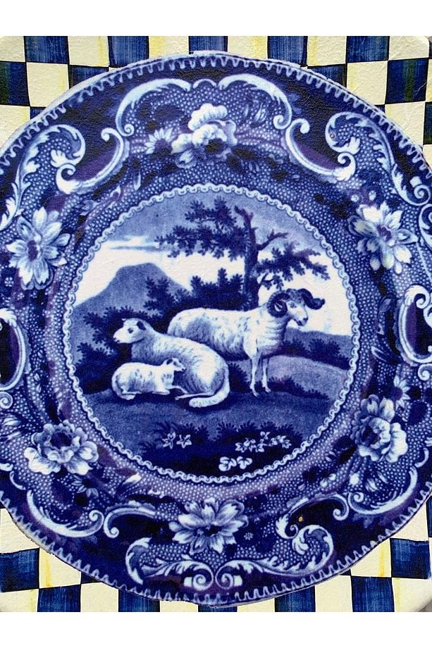 Dekoratif Duvar Tabağı Duvar Süsü Blue Blanc Tabak Mavi Tabak No:18 - 5