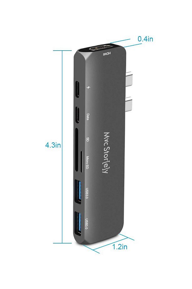 Type-C Dönüştürücü HDMI 4K UHD Adaptör Yüksek Veri Transferi Destekli Dual Girişli - 4