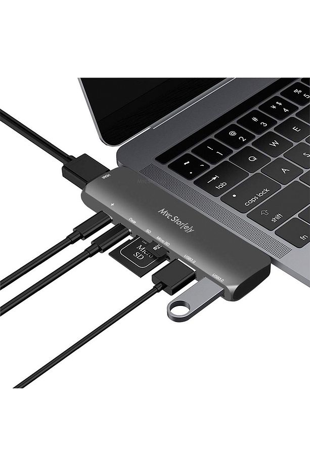 Type-C Dönüştürücü HDMI 4K UHD Adaptör Yüksek Veri Transferi Destekli Dual Girişli - 1