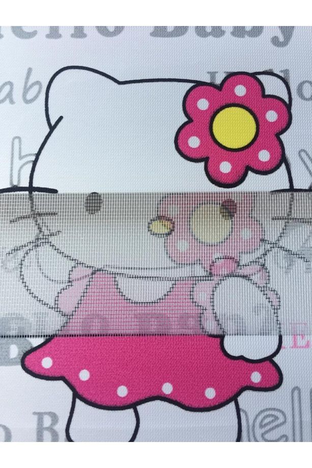 Hello Kitty Desenli Boncuklu Zebra Stor Perde - 7