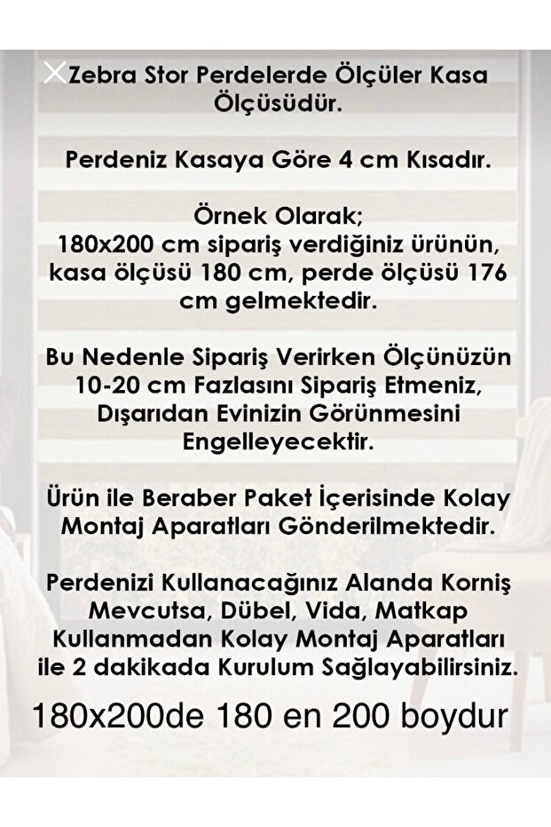 Beyaz Pliseli Boncuklu Zebra Stor Perde - 4