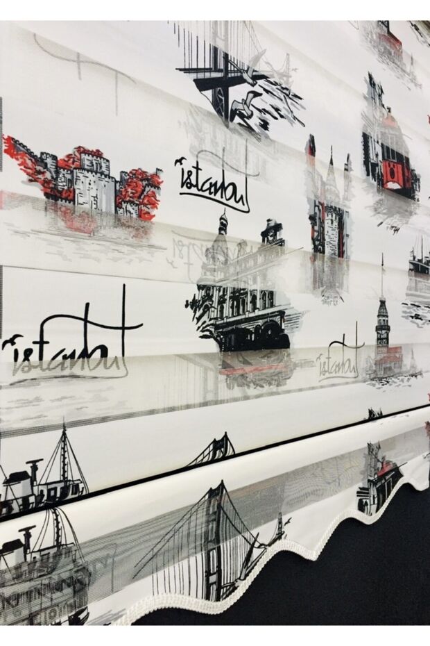 Istanbul Desenli Zebra Stor Perde - 3