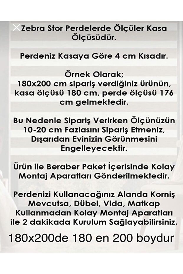 Krem Rengi Stor Perde - 7