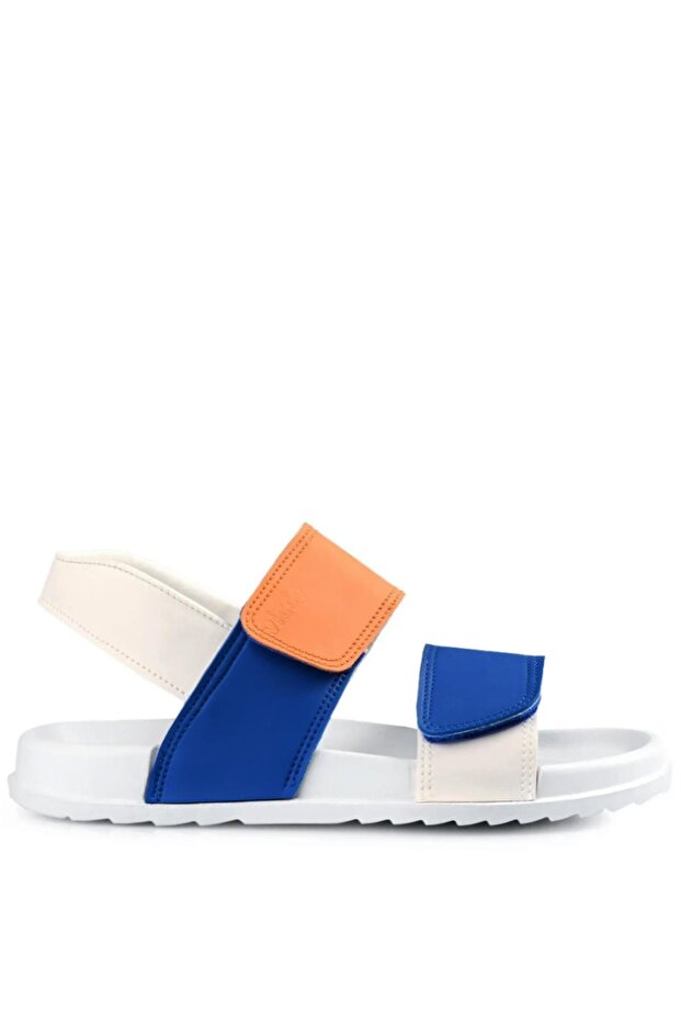 Krixi Lightweight and Stretchy Orthopedic Boys' Casual Sandals Cobalt Blue White